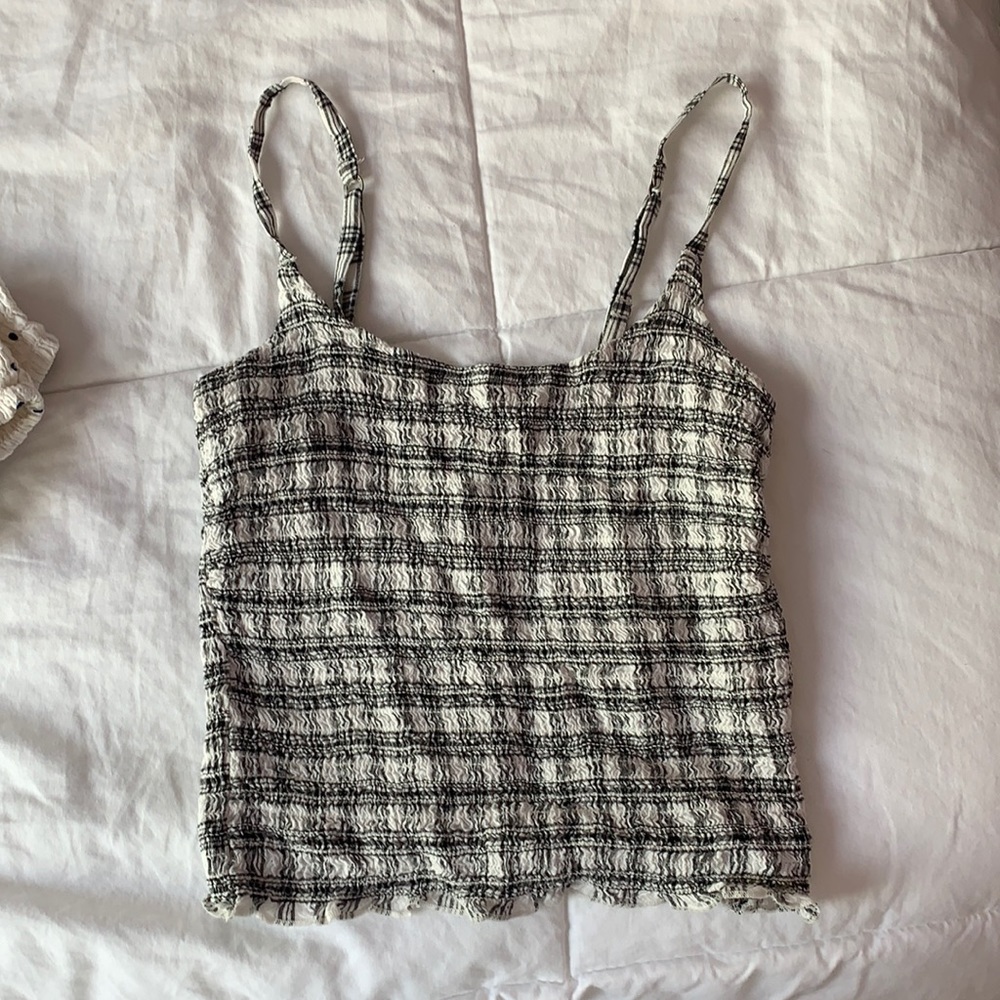 black & white tank top